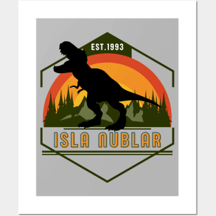 Jurassic Park T-Rex Isla Nublar Posters and Art